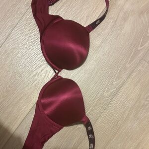 Elegant Burgundy Bra